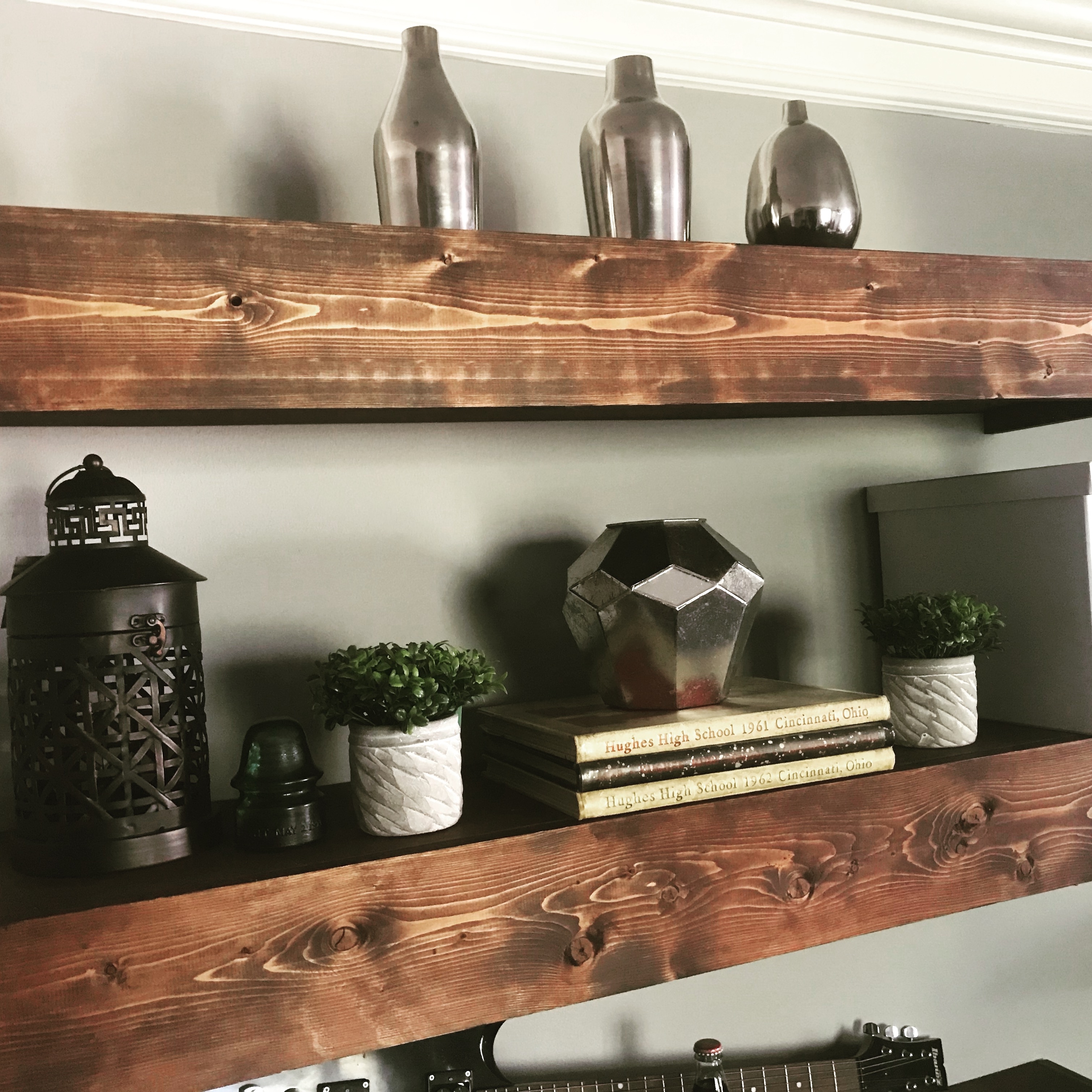 DIY Floating Shelves - Bonus Room Makeover Project